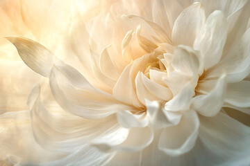 Fototapeta premium Close Up of a White Daisy Blooming Under Soft Morning Light