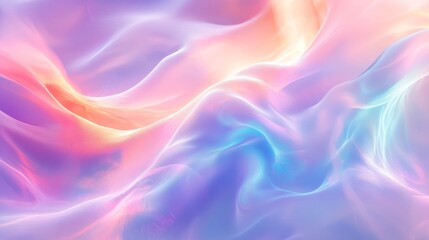 Obraz premium Dreamy Flowing Patterns with Vibrant Pink, Purple, Blue, and Orange Tones in an Abstract Design.