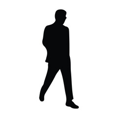Fototapeta premium silhouette of person walking