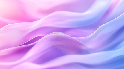 Fototapeta premium Abstract pastel purple and blue fabric texture background image wave soft silk flow drape color curve