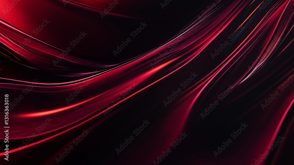 Poster abstract red and black swirling background design image wave dark curve lines light shiny luxury