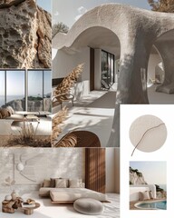 Organic Shaped Villa in Crete Emphasizing Natural Materials and Colors
