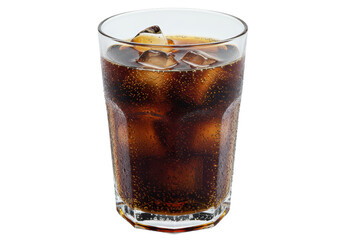 Isolated Glass of Cola with Ice