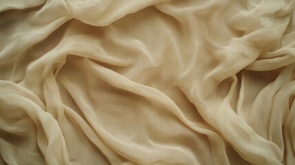 Fototapeta premium Beige Draped Fabric Texture Background