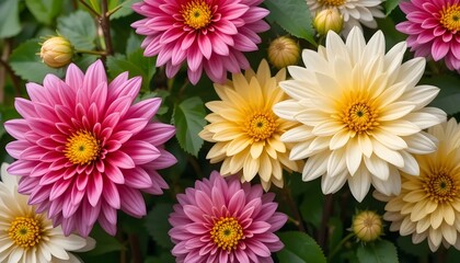  Beautiful Dahlia Flower Background &ndash; Colorful Floral Arrangement for a Natural Aesthetic