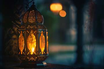 Beautiful greeting card with holiday composition for happy celebrate Ramadan, abstract vivid composition consists of fictional unreal fantastic vision on background