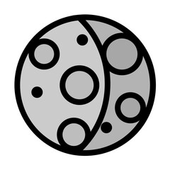 crescent moon fill color style