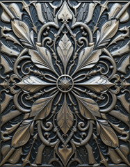 Metal background. Pattern for wallpapers, covers, wall decorations. Oil paint