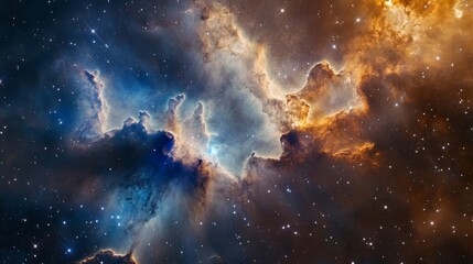 Fototapeta premium Ethereal Nebula Tunnel: A Cosmic Journey Through Light and Stars 