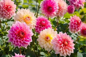 Fototapeta premium Flowers dahlia spring plants.