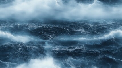 Obraz premium Expansive large body of water surrounded by lush greenery and a clear blue sky above Seamless Texture