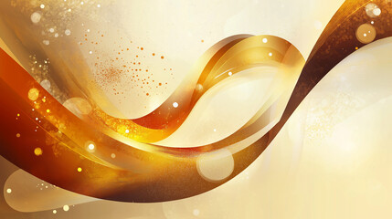 Golden Abstract Waves Graphic Design