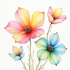 Fototapeta premium Night landscape with flowers, flower, nature, spring, summer, grass, sky, vector, flowers, meadow, floral, illustration, leaf, field, landscape, butterfly, sun, plant, design, daisy, art, pattern, sea