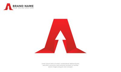 Letter A upward arrow logo. Modern logo integrated letter A with upward arrow. Symbolizing growth, progress, ambition, and achievement. Ideal for finance, consulting, marketing, or any business.