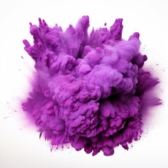 Vibrant Purple Explosion of Colorful Powder