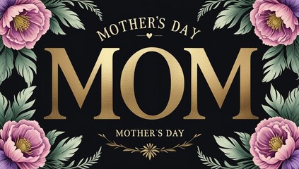  Elegant Mother's Day Card &ndash; Celebrate Mom in Gold & Floral Luxury