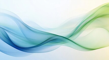 Obraz premium Digital illustration featuring flowing ribbons and translucent curves, perfect for modern presentations or serene backgrounds in design, suitable for corporate or creative events.