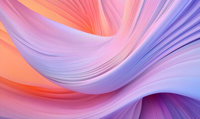 Colorful Fluid Waves in Soft Pastel Shades of Purple and Orange
