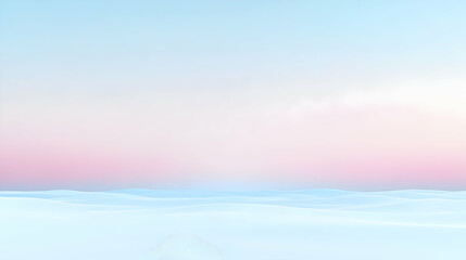 Fototapeta premium Serene Soft Pastel Winter Landscape with Gentle Rolling Snow Dunes
