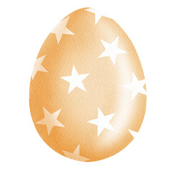 Watercolor Cute Yellow Easter egg.