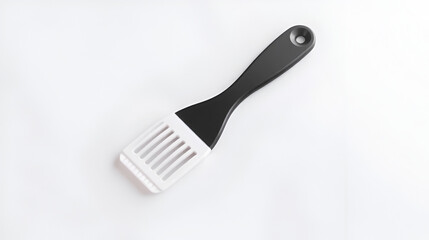 Plastic hairbrush icon. Rattail comb. Hairdresser symbol