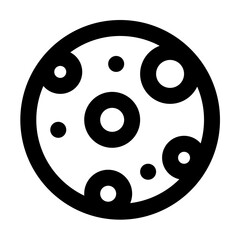 moon outlined black style