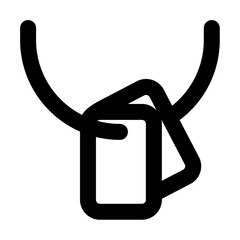 name tag outlined black style