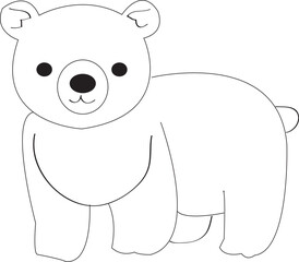 Print, bear clipart, animal clip art, bear sketch