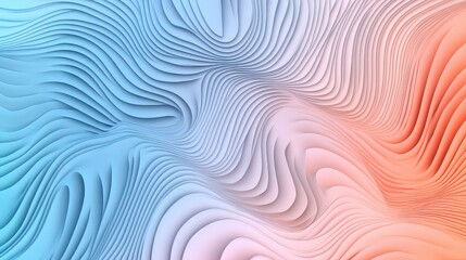 Fototapeta premium Minimalist abstract gradient with pastel-toned stripes and layered geometric folds.