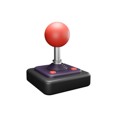 3d icon render joystick on white background 