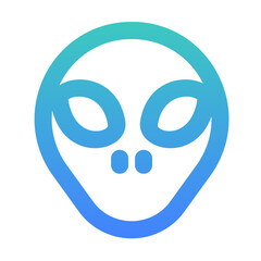 alien outlined gradient style