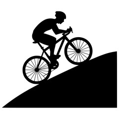 Fototapeta premium silhouette of a cyclist on a bicycle