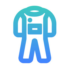 astronaut outfit outlined gradient style