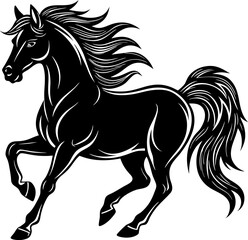 horse silhouette vector