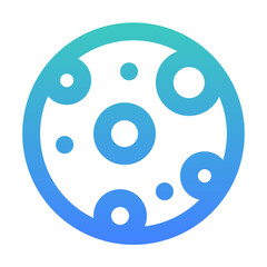 moon outlined gradient style