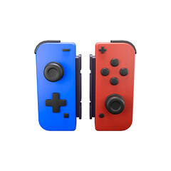 Red Blue Gaming Controllers Front View