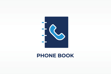 PHONE BOOK vector, icon or logo sign isolated symbol illustration