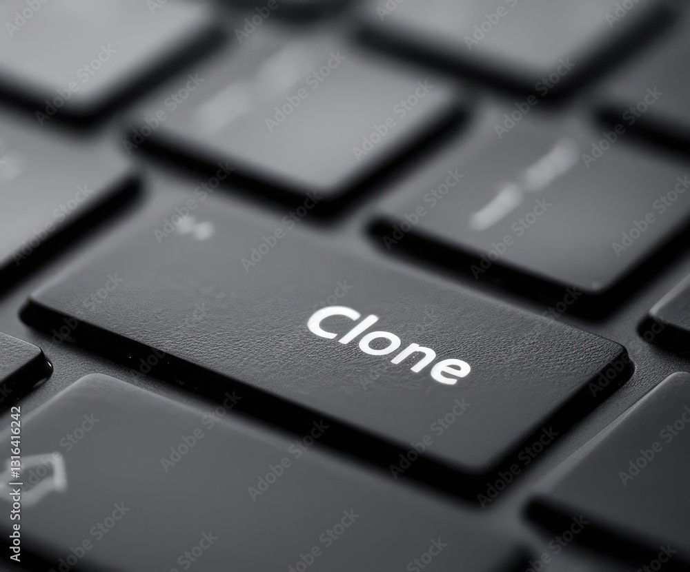 Poster close-up of a keyboard showing the 