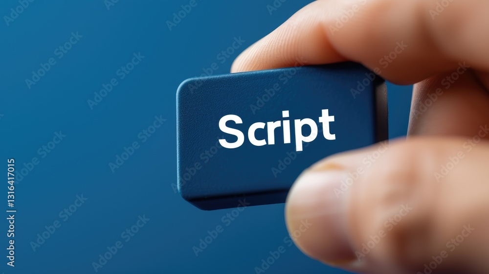 Poster a hand holding a blue key labeled 