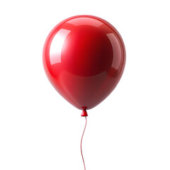 Red balloon isolated on transparent background