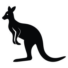 Kangaroo Silhouette Clipart Icon for Design