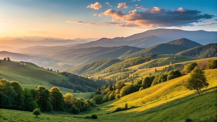 Obraz premium mountain landscape in the morning