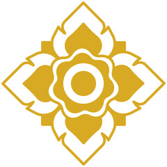Thai golden flower pattern