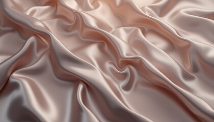 Fototapeta premium Pale pink satin fabric with subtle waves creating a soft and feminine aesthetic