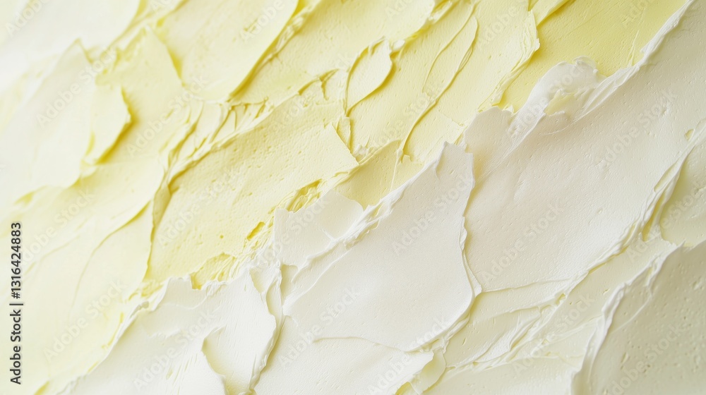 Poster soft buttercream gradient blending with pale lemon shades on canvas