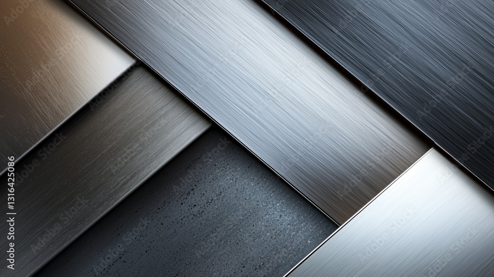 Poster charcoal gradient of metallic steel with shifting textures and patterns