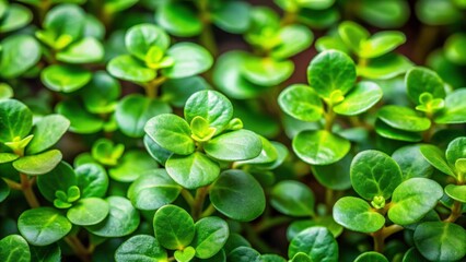 Lush Green Plant Leaves in a Close-Up Stock Photo for Nature Lovers