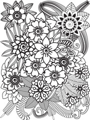 Flowers Coloring Pages For Adultes