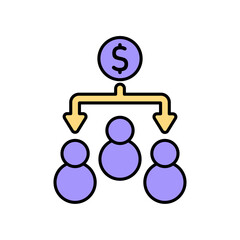 Icon a dividend, isolated against a clean background.