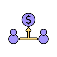 Icon a mutual fund, isolated against a clean background.